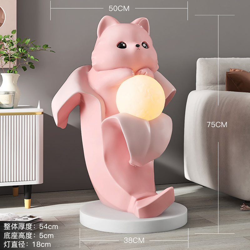 可爱猫咪大型客厅电视柜沙发旁落地摆件家居装饰品灯乔迁新居礼品