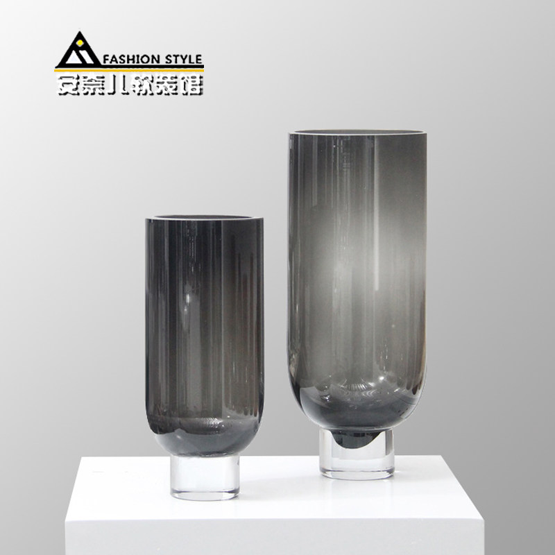 高品质加厚底琉璃花瓶轻奢风家居客厅餐桌水培花器样板间软装摆件,家居饰品,花瓶,淘宝优惠券,粉丝福利购,淘宝优惠卷