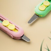 磁吸美工刀小型迷你高颜值便携可伸缩防割手拆快递盒防粘开箱神器