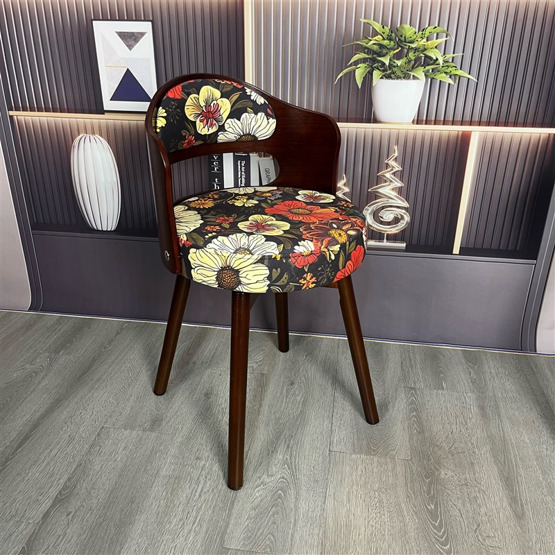 可旋转欧美实木休闲椅书桌椅梳妆凳子化妆椅学习椅子书房餐桌椅