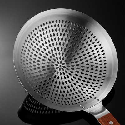 商用漏勺不锈钢加厚家用油炸厨师28cm笊篱过滤网筛油鼓漏捞篱大勺