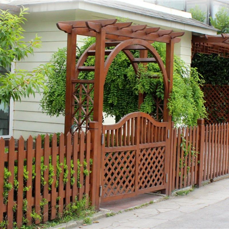 定制户外庭院装饰防腐木花园门碳化葡萄架半圆网格花架爬藤拱形门,鲜花速递/花卉仿真/绿植园艺,栅栏,淘宝优惠券,粉丝福利购,淘宝优惠卷