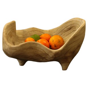 侘寂风实木托盘家用元宝果盘串珠收纳架复古木头摆件桌面茶室茶盘