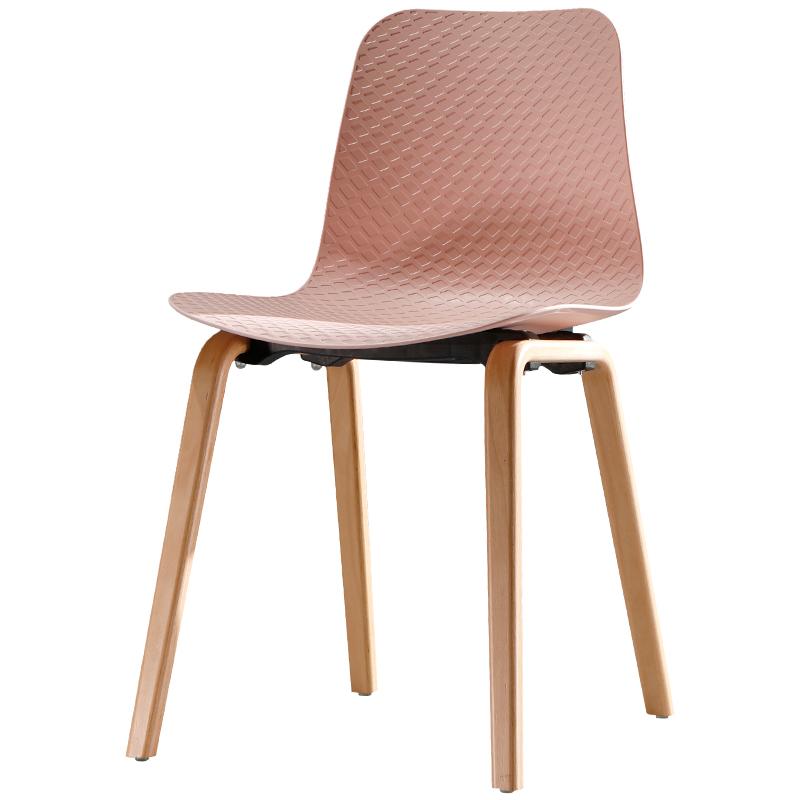 北欧塑料餐椅靠背休闲椅家用餐厅多功能实木腿小户型椅咖啡厅椅子