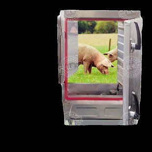 养殖场用蒸饭柜蒸汽式饭菜传递柜前后门蒸柜养猪场高温消毒蒸箱