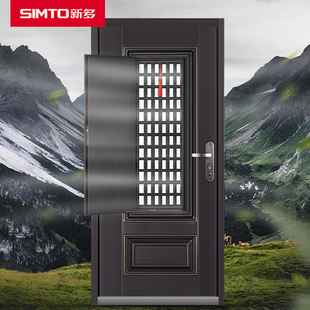 新多防盗门通风门大门进户门门中门定制甲级子母门楼兰