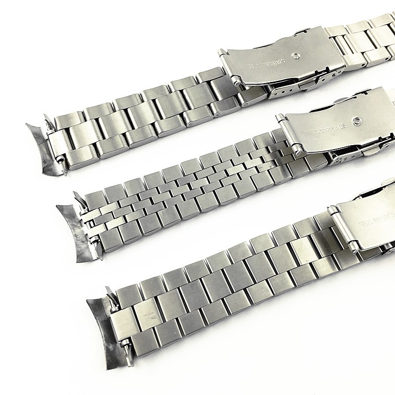 适用于精SKX009钢带实心不锈钢表带五珠潜水牛环钢表链2022mm配件