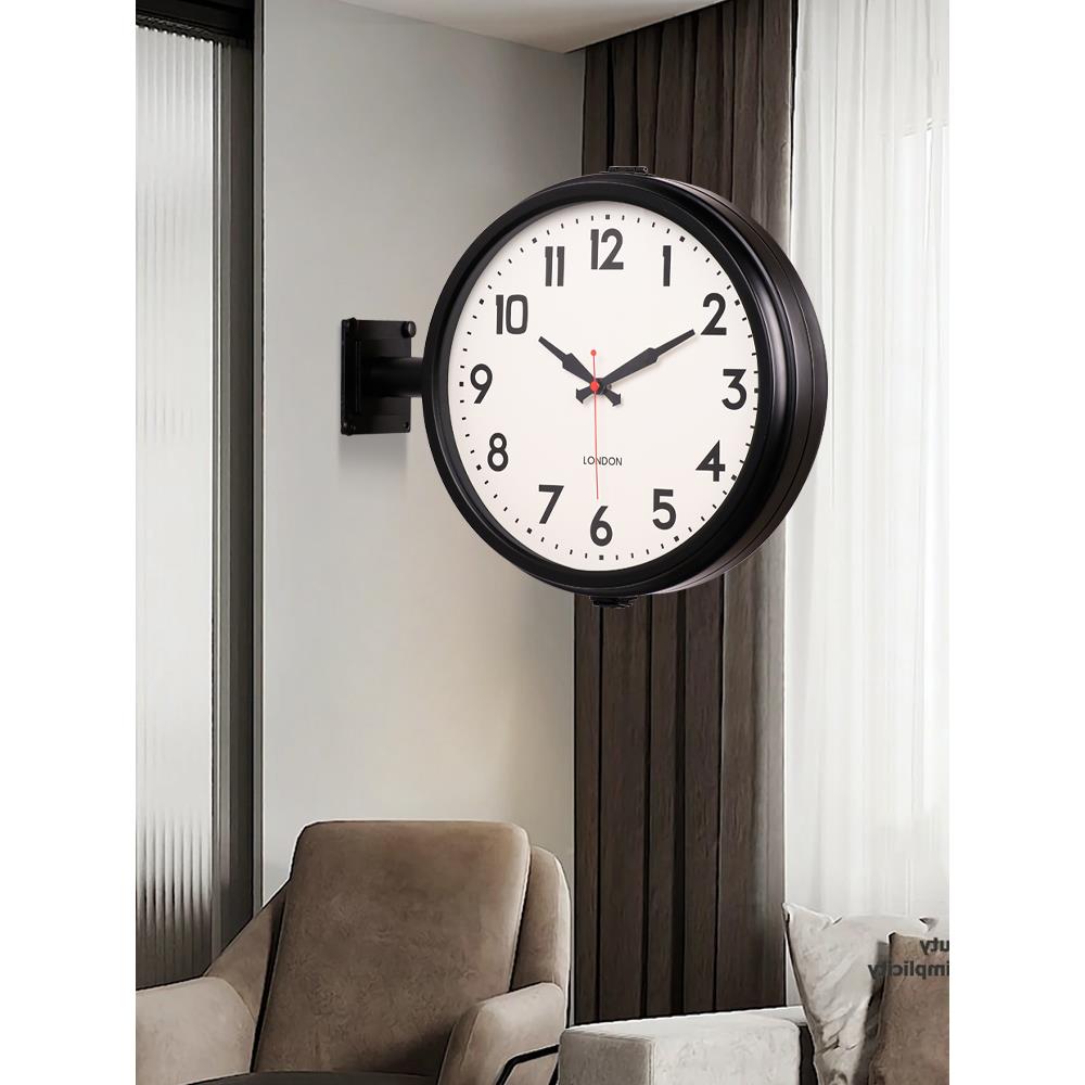 双时挂面钟时尚客厅VKZ简约转角202表4高级钟挂墙静音钟2025年新