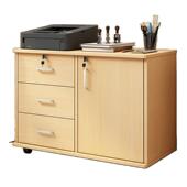 文件柜办公室小柜子现代带锁抽屉柜移动收纳柜带轮桌下矮柜储物柜