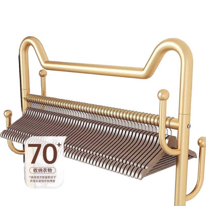 衣帽架家用卧室落地挂衣架门后可移动收纳架转角简易晾晒衣宿舍新