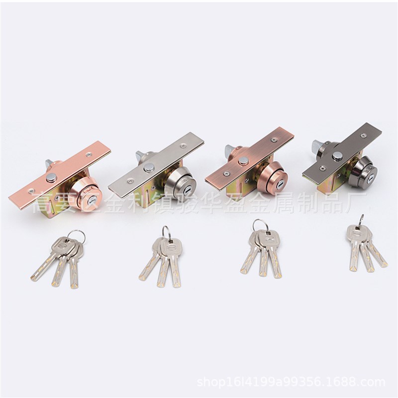 不锈钢有框门锁推拉大门圆舌地锁玻璃门落地插芯锁卧室门机械门锁