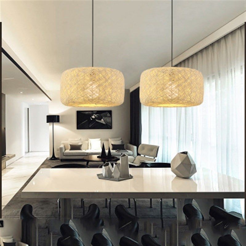 美式乡村麻球吊灯客厅餐厅卧室阳台灯具个性鸟巢彩色球形藤艺灯罩,家装灯饰光源,客厅吊灯,淘宝优惠券,粉丝福利购,淘宝优惠卷