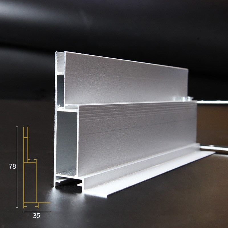 8分卡布灯箱铝型材1.5mm壁厚H卡槽超薄卡布型材天花灯箱铝材边框