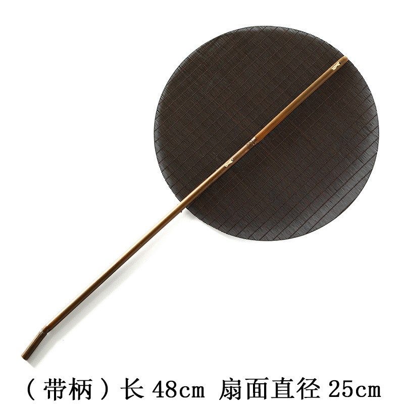 古风半透明团扇中国风宫扇舞蹈扇古典手工绢面扇子竹制工艺品