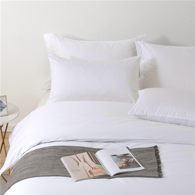 酒店布草民宿星级宾馆床单被套床上用品纯白色酒店四件套