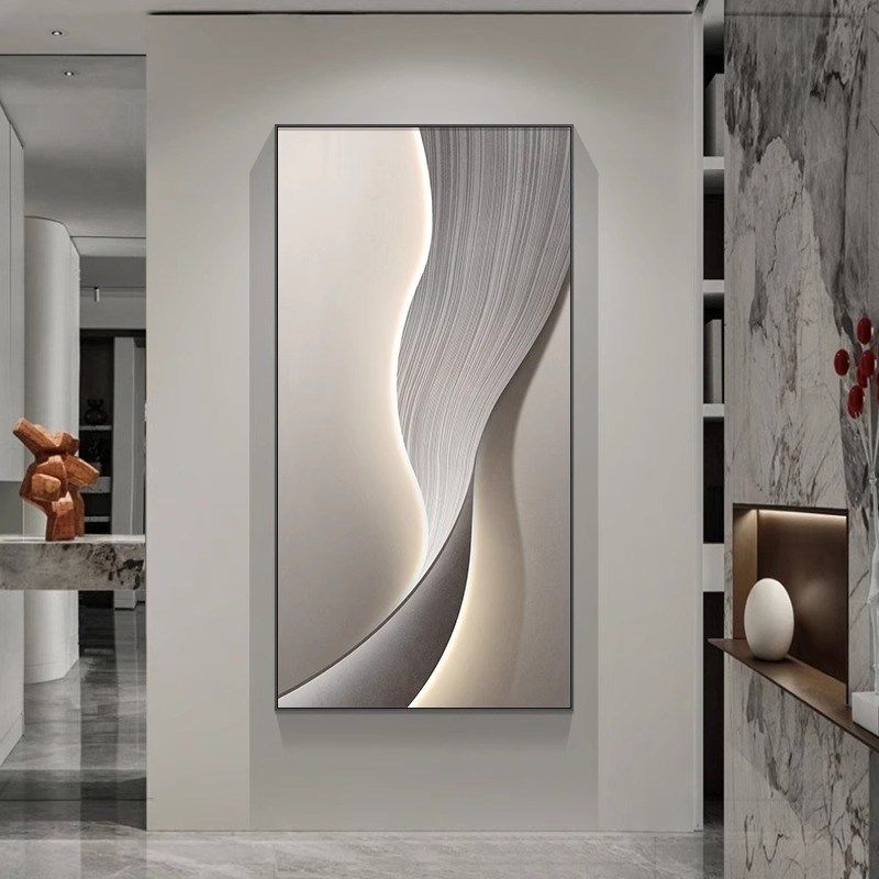 灯画抽象过道玄关装饰画LD大气正对门挂画意式极简走廊尽头壁灯,家居饰品,氛围画/灯画,淘宝优惠券,粉丝福利购,淘宝优惠卷