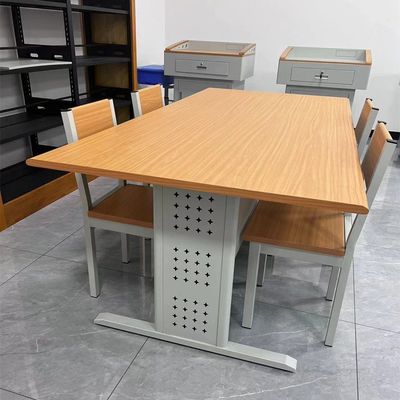 学校图书馆阅览桌阅览椅子培训四人六人位书籍馆会议阅览室阅读桌