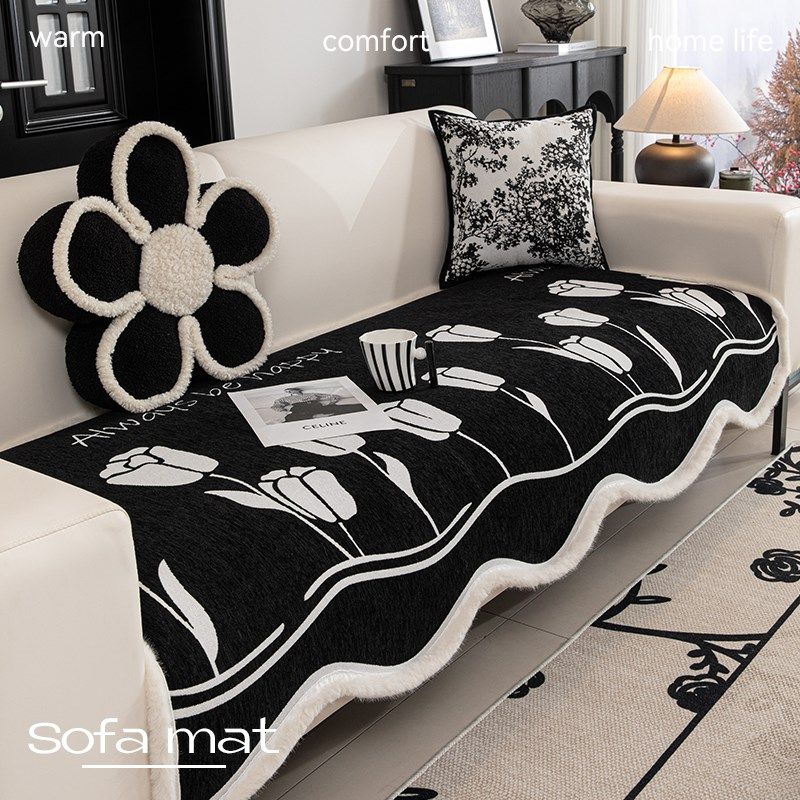 雪尼尔异形沙发垫秋冬加厚毛绒直排沙发罩规则冬季防滑盖布巾,居家布艺,沙发垫,淘宝优惠券,粉丝福利购,淘宝优惠卷