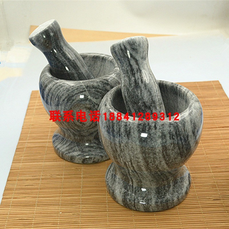 玉石臼蒜臼捣蒜器捣碎器捣药罐蒜泥器家用研钵