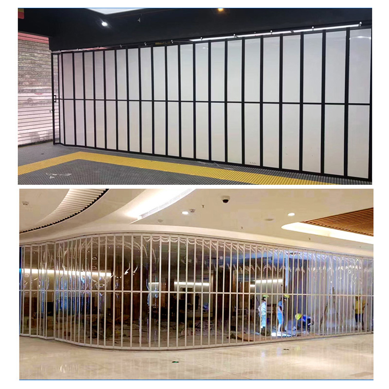 商场全自动感应水晶卷帘门不锈钢门铝合金电动卷闸门定制