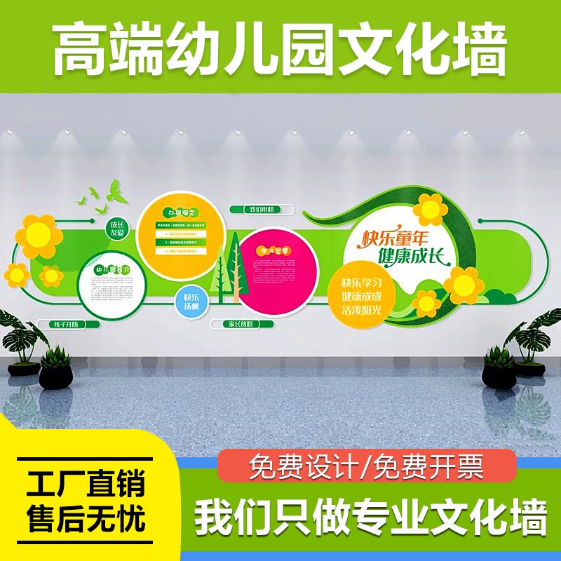 幼儿园学校食堂文化墙定制设计装饰背景墙面文明用餐宣传标语贴纸