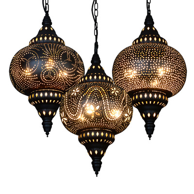 东南亚复古吊灯泰式阿拉伯风格会所酒吧台设计师装饰艺术灯具