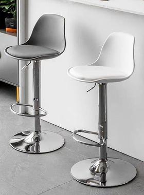 巴台高椅高登孑子高脚酒吧前台酒店简约旋转升降家用理发店