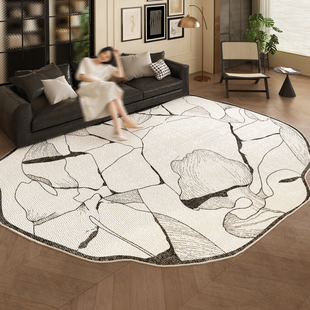 法式 异形高级感客厅地毯防水防污防滑沙发毯房间卧室耐磨沙发地垫