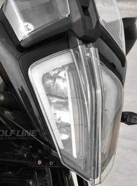 适用19-23年KTM390/790/890ADV改装前灯罩大灯保护玻璃透明PC塑料