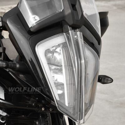 适用19-23年KTM390/790/890ADV改装前灯罩大灯保护玻璃透明PC塑料