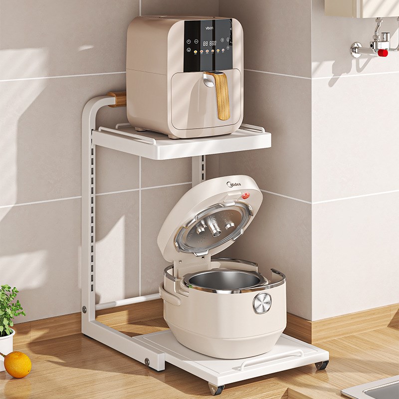 微波炉置物架厨房多功能台面烤箱锅架收纳Q架可抽拉微波炉架子