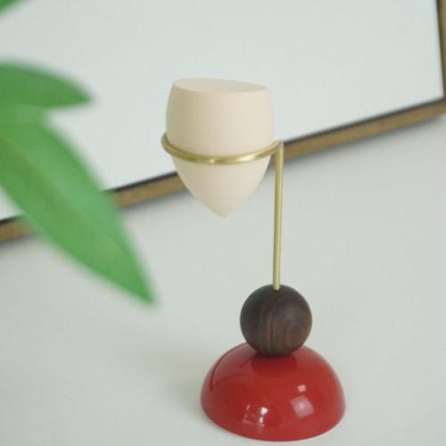 美妆蛋收纳架化妆蛋晾晒架实木黄铜放置架葫芦海绵蛋置物架晒蛋架