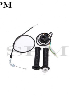Motorcycle Hand Grips Throttle Cable Kill Switch Set For 49c