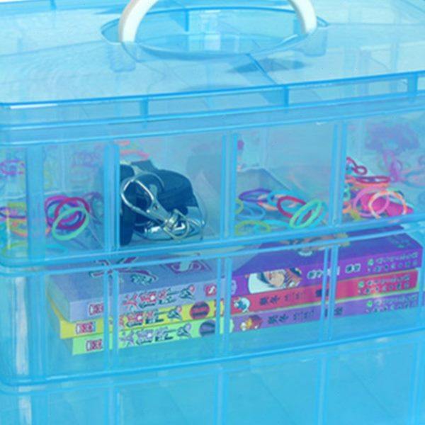 大号三层收纳盒30格手提可拆透明塑料盒首饰化妆收纳箱拼豆储物盒,饰品/流行首饰/时尚饰品新,首饰盒,淘宝优惠券,粉丝福利购,淘宝优惠卷