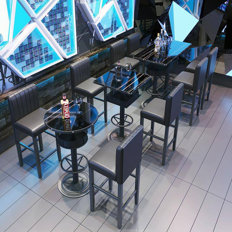 需定制酒吧桌椅网红套装铁艺复古工业风清吧台咖啡厅奶茶店高脚桌