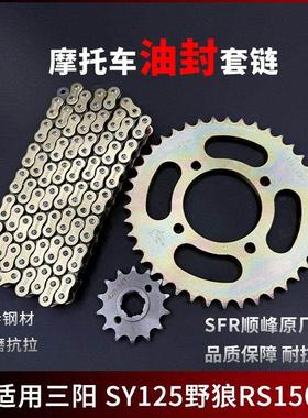 适用三阳SY125野狼RS150 SYM牙盘炼条大小齿轮摩托车静音油封套炼