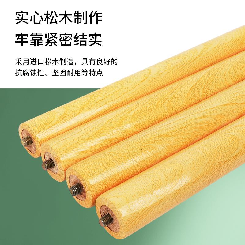 实木加粗桌腿支架餐免打孔桌脚架茶几家具配件木头桌子电脑桌子腿