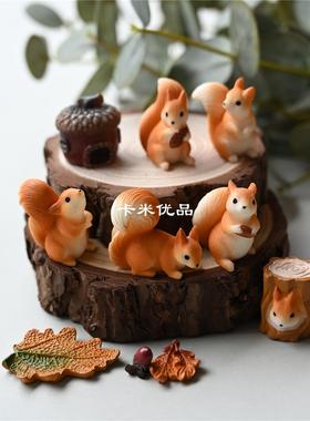 苔藓微景观创意可爱小松鼠橡果园艺造景diy装饰品配件迷你小摆件