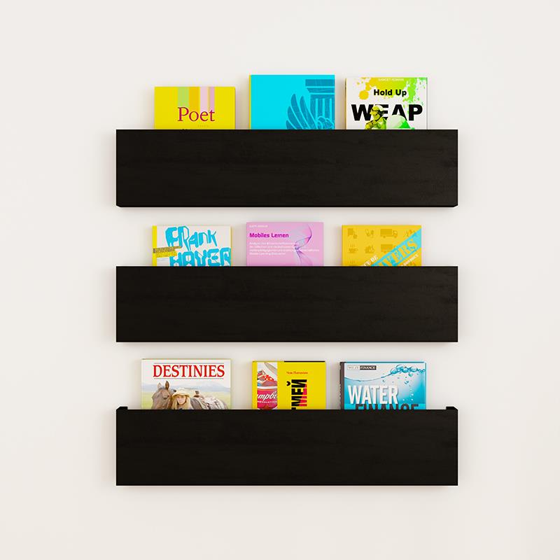 需定制金属壁挂书架办公室服装店报刊架杂志架学校墙上一字发光绘