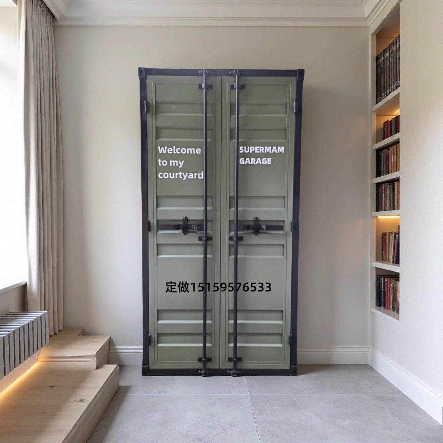 工业风衣柜收纳柜复古鞋柜铁艺集装箱办公储物柜酒柜工具柜文件柜,商业/办公家具,办公储物柜,淘宝优惠券,粉丝福利购,淘宝优惠卷