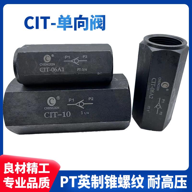 液压管式单向阀CIT-06A1 08A2 10CHENGXIN高压碳钢PT3/4一寸12 04