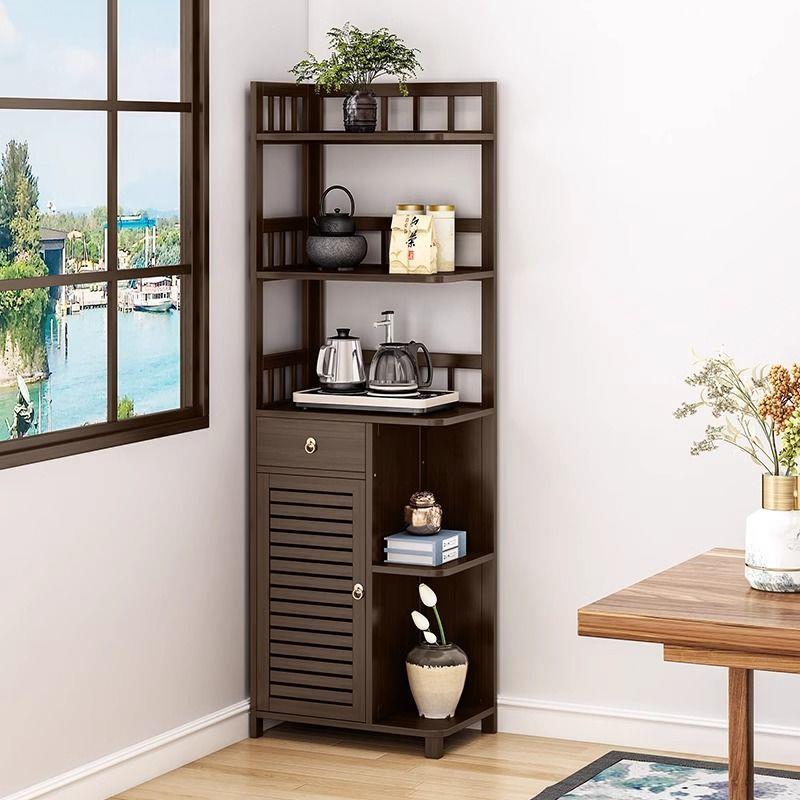 茶水柜家用墙角烧水置物架茶台桌边茶叶茶具博古收纳储物展示架子