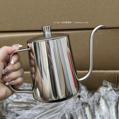 304不锈钢挂耳咖啡手冲壶细嘴大号600ML鹅颈烧水壶垂直均匀出水
