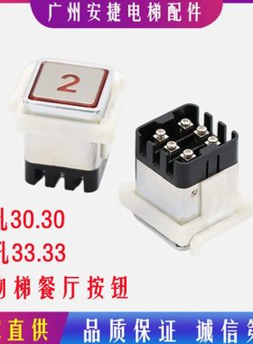 电梯AK03方形按钮30*3033*33 28*32 VF-3货梯杂物梯餐梯按钮开关