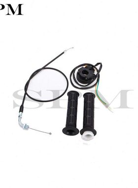 Motorcycle Hand Grips Throttle Cable Kill Switch Set For 49c