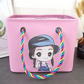 卡通女孩洗漱包浴兜包男女手提漏网浴筐洗澡篮游泳健身旅游收纳包