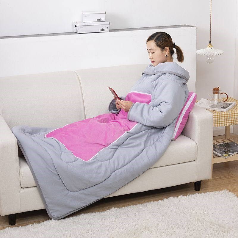 车载两用抱枕被可穿戴带袖子懒人被可折叠汽车空调被二合一腰靠垫,居家布艺,抱枕被,淘宝优惠券,粉丝福利购,淘宝优惠卷