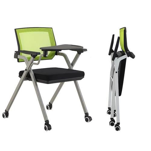 培训椅折叠带桌板学生带写字板培训椅公司会议电脑椅开会椅
