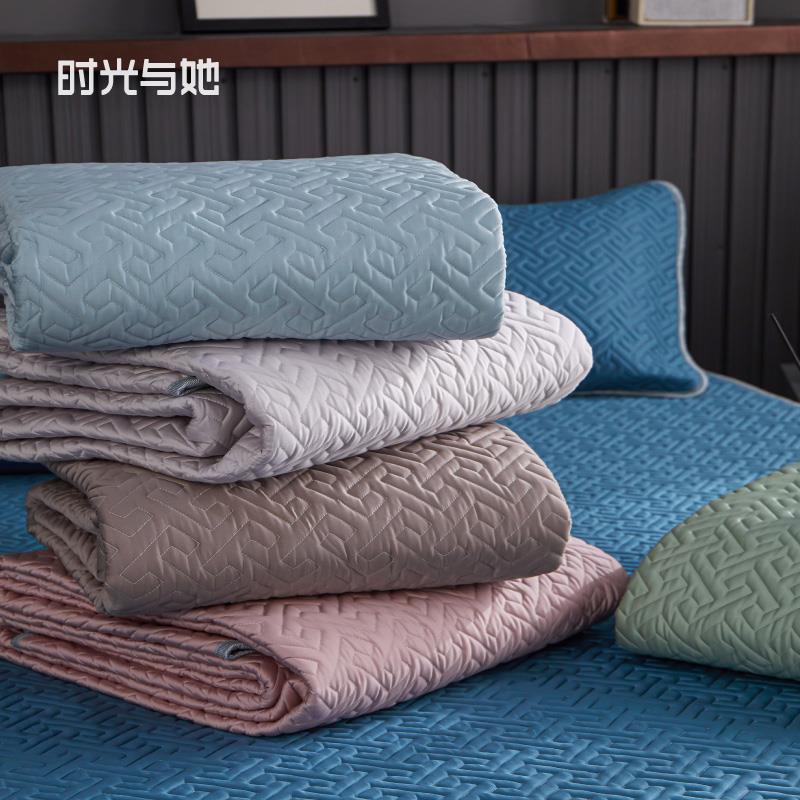 60支天丝泰国乳胶凉席三件套1.8m床1.5米2可机洗折叠冰软席子夏季