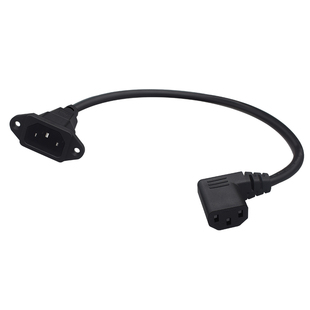 品字公头带螺丝孔耳朵插头转品字母头左右上下弯头电源转换线10A